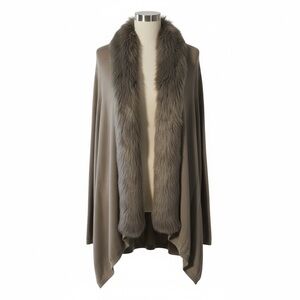 🤩😍soft surroundings faux fur trim boho indie sleaze cardigan